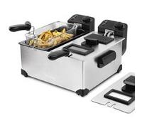 H. Koenig Friteuse DFX600 – double bac acier inox 2×3 L, 2 thermostats, paniers compatibles lave-vaisselle