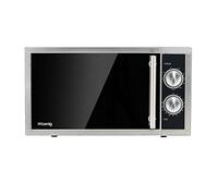 H.Koenig Four Micro-Ondes Grill 2 en 1 23L VIO7 1000W, Plateau Tournant 27cm, Multifonction 9 Programmes, Décongélation, Cuisson Combinée, Rapide, Minuterie 30min, Effet Miroir, Inox Argenté
