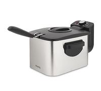 H.Koenig Friteuse à panier amovible DFX500, Acier Inoxydable, Capacité 3L d'huile, Température réglable, Filtre Anti-Odeur, Puissance 2200 W