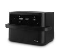 H.Koenig Friteuse sans Huile Airfryer 2 Bacs XXL FRY960-10L (5L+5L), 8 Modes de Cuisson, Réglable 80-200°C, Minuteur 60min, Arrêt Automatique, Écran Tactile, Grilles Amovibles Lave-Vaisselle