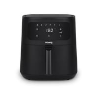 H.Koenig Friteuse sans Huile Airfryer FRY840, Capacité 4L, Jusqu'à 6 personnes, Reglable 80-200°C, 5 Modes de Cuisson, Minuteur 60min, 5 Programmes, Ecran Tactile, Noire