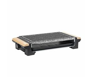 H.Koenig Grill électrique 2 en 1 et Pierre à cuire pour 8 personnes - RP320 multifonction, Grande Pierre granit, Grillade électrique Viandes Légumes Barbecue de table, Bac amovible, Nettoyage facile