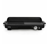 H. Koenig Plancha GRX330 – Double zones 50x25 cm – Revêtement anti-adhésif – Plaque amovible – 1800 W