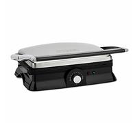H.Koenig Grill Plancha Electrique de Table Inox Professionnel GR20, Grande surface de cuisson, Hauteur et Température réglables, Multifonction Grill de contact Barbecue Panini Viande Sandwich Pizza