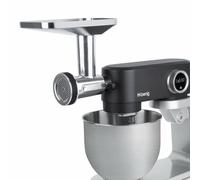 H.Koenig KM5 pour Robot pétrin Professionnel Multifonction KM120/KM124/KM126/KM128, Hachoir Viande Acier Inoxydable, Tube à farcir Les saucisses, kit Cookies, 8 Accessoires