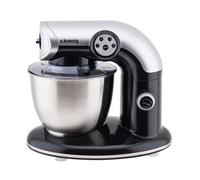 H.Koenig KM80 Mélangeur à pâte professionnel, puissance 1000 W, capacité 5,5 l, 4 vitesses, jusqu'à 2 kg de pâte, bras avec tête couchée et mobile, inox, 80 dB, couleur noire