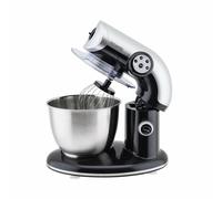 H. Koenig Robot pétrin KM80 – multifonctions 5,5 L 1000 W, 4 vitesses, noir, avec fouet et crochet