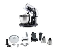 H.koenig km80 s noir + ac8 : robot petrin 1000w+ accessoires optionnels