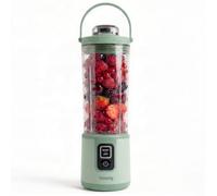 H.Koenig Mini Blender MOOTH18 Portable Rechargeable 470 mL, Mixeur Smoothie Sans Fil 110W, 6 lames acier Inoxydable, Rechargeable USB-C 3,5h, Poignée de Transport, Compatible Lave-Vaisselle, Vert
