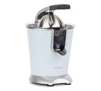 H.Koenig Presse-agrumes électrique professionnel à levier AGR86, inox, 160W puissant, bec anti-gouttes, compatible lave-vaisselle, Bleu pastel