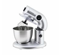 H.Koenig Robot Pétrin Professionnel Multifonctions 5.5L KM80 Inox Gris, Puissant, 1000W, Robot Cuisine 4 Vitesses, Couvercle anti-éclaboussure