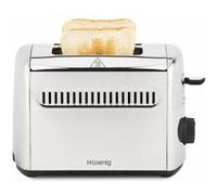 H. Koenig Grille-pain TOAS9 2 tranches fentes larges 40 mm Inox vintage 7 niveaux 950W Décongélation