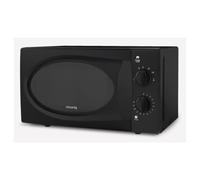 H.Koenig Micro-ondes Compact 20L VIO6B Noir, Puissant 700W, Plateau tournant 24,5cm, Multifonction 5 niveaux de chauffe et fonction décongélation, Minuterie jusqu'à 30min, Rapide, Plan de travail