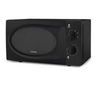 H.Koenig Micro-ondes Compact 20L VIO6B Noir, Puissant 700W, Plateau tournant 24,5cm, Multifonction 5 niveaux de chauffe et fonction décongélation, Minuterie jusqu'à 30min, Rapide, Plan de travail