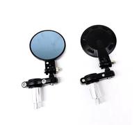 H Lot De 2 Rétroviseurs De Moto Ronds De 7/8" Avec Embout De Guidon Accessoires