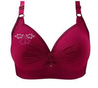 H & M Couverture de vêtements pour femme Soutien-gorge sans armatures Soutien gorge confortable Soutien-gorge rembourré Grande taille Vêtements, rouge, L