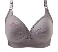 H & M Couverture de vêtements pour femme Soutien-gorge sans armatures Soutien gorge confortable Soutien-gorge rembourré Grande taille Vêtements, gris, S