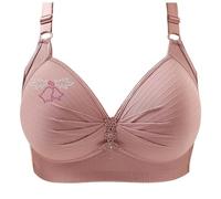H & M Couverture de vêtements pour femme Soutien-gorge sans armatures Soutien gorge confortable Soutien-gorge rembourré Grande taille Vêtements, Rose, M
