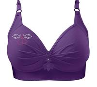 H & M Couverture de vêtements pour femme Soutien-gorge sans armatures Soutien gorge confortable Soutien-gorge rembourré Grande taille Vêtements, lilas, XXL