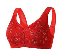 H & M Vêtements Femme Shaping Cup Bandoulière Réglable Grande Taille Soutien-gorge à armatures T-shirt Dentelle, rouge, XXL