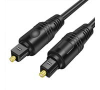 H.May Câble audio optique toslink, câble audio optique numérique spdif, câble mural TV amplificateur Audio TV 5.1 for PS4 / Xbox, décodeur, lecteur Blu - Ray, projecteur,audio, décodeur, etc. (5 M)