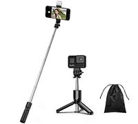 H.May Perche Selfie avec Lumière, 4 en 1 Mini Selfie Stick Trépied Monopode Réglable Télescopique Réglable avec Télécommande Amovible Compatible avec iPhone et Android Gopro Camera