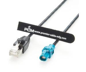 H-MTD to RJ45 Automotive Ethernet Cable 1m, 1000Mbps High Speed Shielded Patch Cord for Vehicle Diagnostics, ADAS, Camera Link, Infotainment System