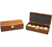H.O.T. Games Pions de Dames, en Boite Bois, Brun