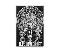 H. P. Lovecraft Poster mural décoratif sur toile vintage esthétique pour salon, chambre à coucher, 20 x 30 cm, style sans cadre