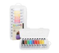 H&P Tubes d'aquarelle fine 18 ml, blister de 10 couleurs assorties