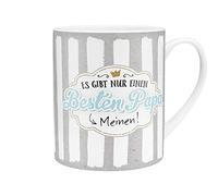 H:)PPY life 45761 Tasse XL, pour le meilleur papa, porcelaine, 60 cl, avec boîte cadeau, bleue