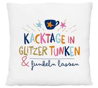 H:)PPY life 74443 Coussin en Peluche, avec Motif Scintillant, Coussin décoratif, Petit Coussin, 25 x 25 cm, 100% Polyester, Cadeau Amusant, Article de décoration