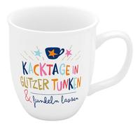 H:PPY life 74731 Tasse à expresso scintillante | Mini tasse avec inscription en allemand en porcelaine 10 cl | Cadeau pour vous, petite amie, sœur, collègue