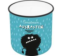 H:) PPY life Bougie dans une tasse motif « inhaler » | Gobelet à bougie imprimé, en porcelaine, hauteur 8,8 cm, diamètre 8,4 cm | Cadeau, article de décoration | 74776