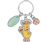 H:)PPY life Porte-clés avec breloque ovale Quentchen Glück et fleur