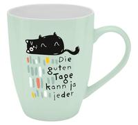 H:)PPY life Tasse avec motif imprimé « Die guten Tage kann jeder», avec banderole