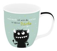 H:PPY life Tasse Monster Stark | Petite tasse à café, porcelaine, 32 cl, tasse avec dicton, cadeau amusant | 74737