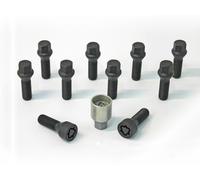 H&R 8 Vis De Roue + 2 Goujons + 1 Adaptateur Noir M14x1,5x38 60°