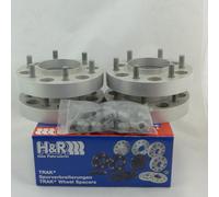H&R Double Largeur 60/60 mm Argent Pour Viper, Kit 4 Disques + 24 Écrous
