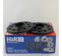 H&R Set d'espaceurs de roues Système-DR 16mm 5x112 Moyeu 66,5mm M14x1,5 Noir Audi/Volkswagen