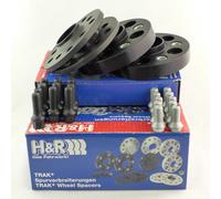 H&R Set des espaceurs de roues Système-DR 30mm par essieu - Cartouche de boulon 5x112 - Moyeu 66,5mm - Taille de boulon M14x1,5 - compatible avec Audi A4 Allroad B8/Mercedes - Noir