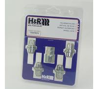 H&R Kit Écrous de Roue antivol M12x1,5 Flachbund 10,9 Argent 19/21