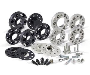 H&R Set des espaceurs de roues Système-DRA 70mm par essieu - Cartouche de boulon 5x130 - Moyeu 71,6mm - Taille de boulon M14x1,5 - compatible avec Porsche/Volkswagen - Noir