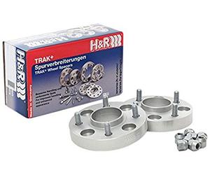 H&R Set des espaceurs de roues Système-DRM 50mm par essieu - Cartouche de boulon 4x95,25 - Moyeu 56,7mm - Taille de boulon M12x1,5 - compatible avec Lotus/Rover | Compatible avec: MG TF
