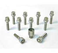 H&R Vis De Roue + Boulons De Serrure 2SET Argent M12x1,5x24 60°