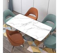 H&RB Imitation Marbre Grain PVC Nappe, Moderne en Verre en Plastique Souple Résistant À l'huile Table Basse Tapis Imperméable À Usage Domestique Salon Table Basse Tissu,09,90x120cm