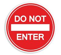 H&S #31710 Lot de 2 autocollants en vinyle Inscription « Do Not Enter » 10 cm