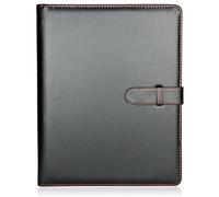 H&S A4 Porte Document avec Reliure à Spirales - Avec 40 Pochettes Plastique A4 - Conferencier en Faux Cuir pour Documents - Conférencier Homme & Femme - Chemise Portfolio Premium