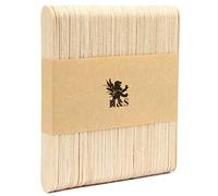 H&S Bâtonnets XXL en Bois pour Sucettes - 80pcs - Batonnet Facile à Couper pour Loisirs Créatifs - Baton de Glace pour la Nourriture ou l'Épilation Cire - Gros Set de Batonnets