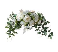 H&S BRIDAL Arche de Mariage - 76,2 cm - Fleurs artificielles rustiques pour Lintel de Porte, Feuilles Vertes, pivoines, tournesols, centres de Table, décoration d'intérieur